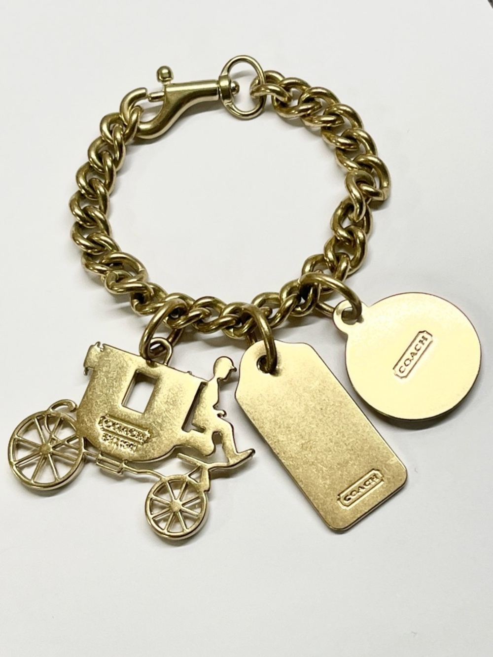 Coach Metal Carriage and 2 Hang Tags Bag Charm EUC - Picture 6 of 6
